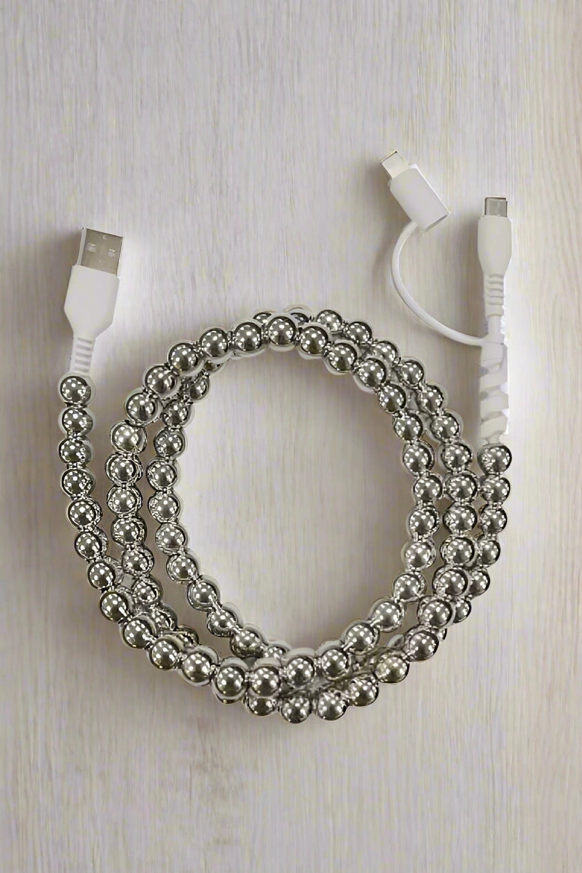 Beaded Charger Cord (Multiple Colors)