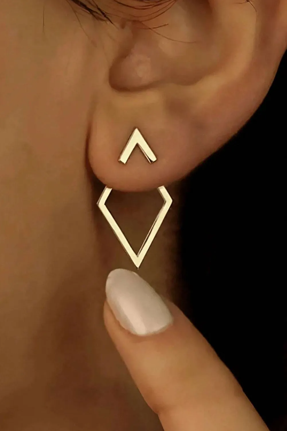 Geo Glam Stud Earrings (Gold/Silver)