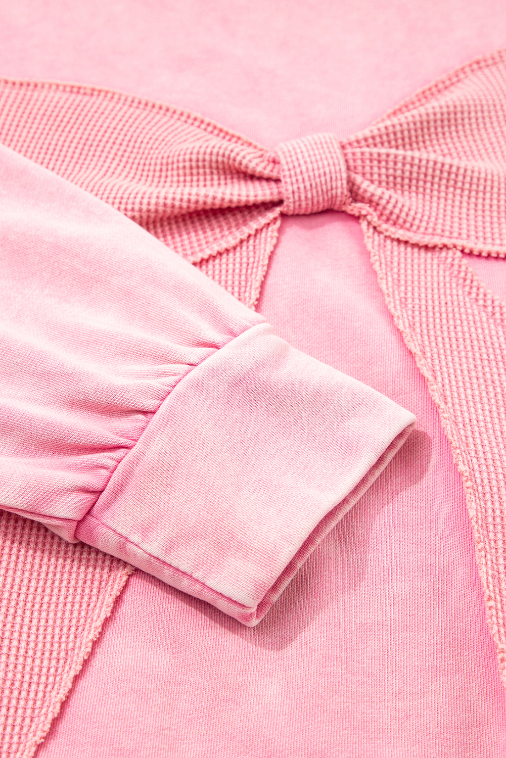 Darlin' Bow Waffle Mineral Wash Pullover (Multiple Colors)
