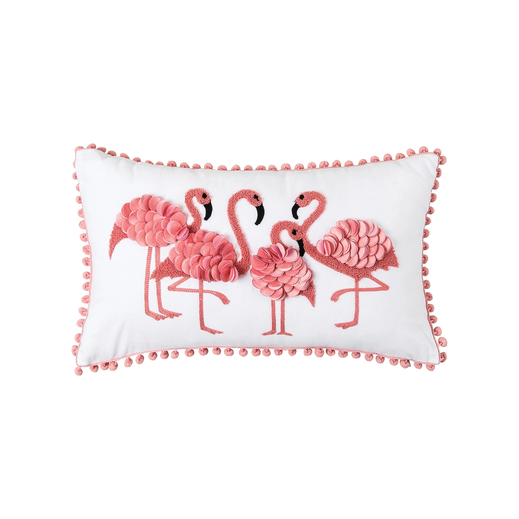 Blush & Bloom Flamingo Pillow - 1