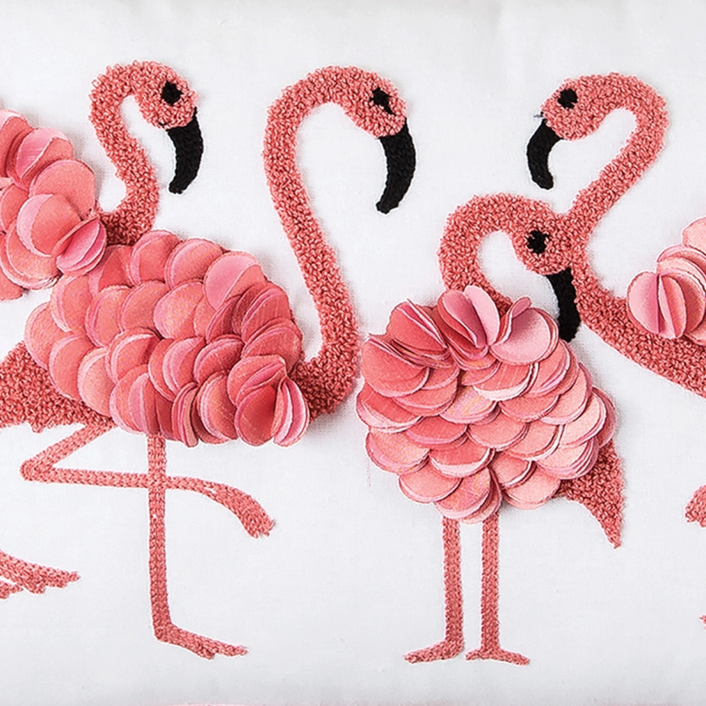 Blush & Bloom Flamingo Pillow - 2