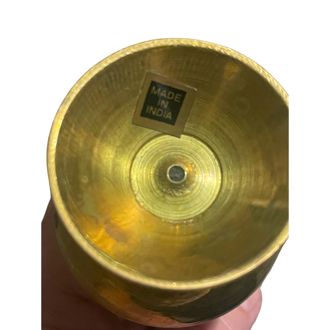 Vintage Brass Salt and Pepper Shakers (Made in India) - 3