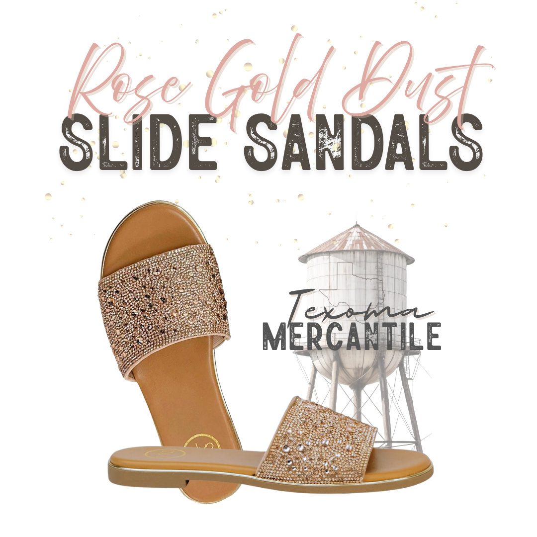 Rose Gold Dust Slide Sandals