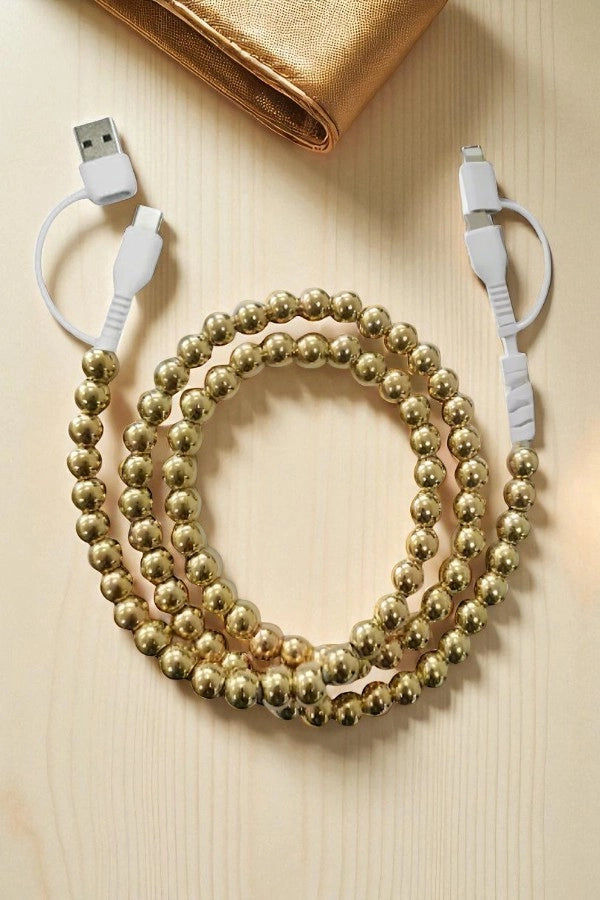 Beaded Charger Cord (Multiple Colors)