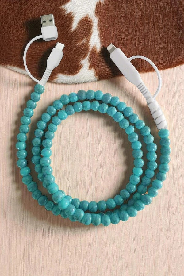 Beaded Charger Cord (Multiple Colors)
