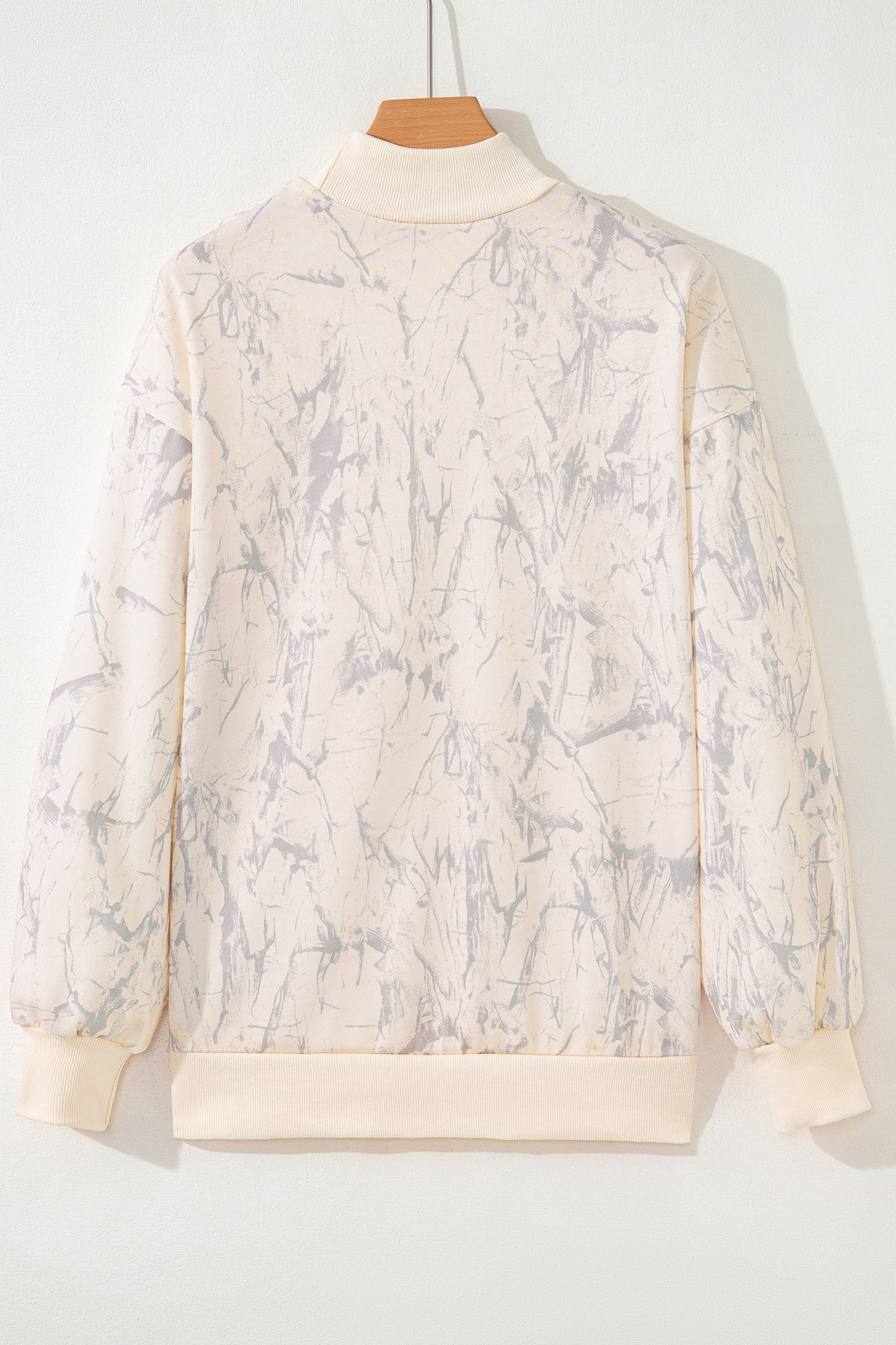 Camo Mock Neck Sweatshirt