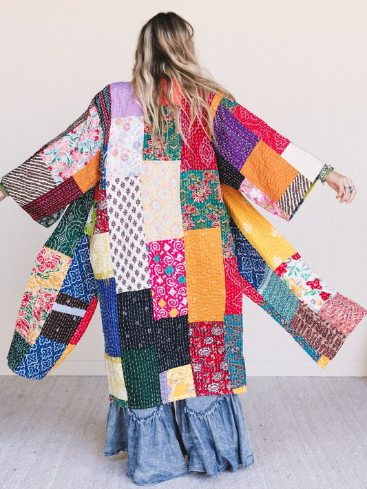 One-Of-A-Kind Stargazer Quilted Kimono - Preorder