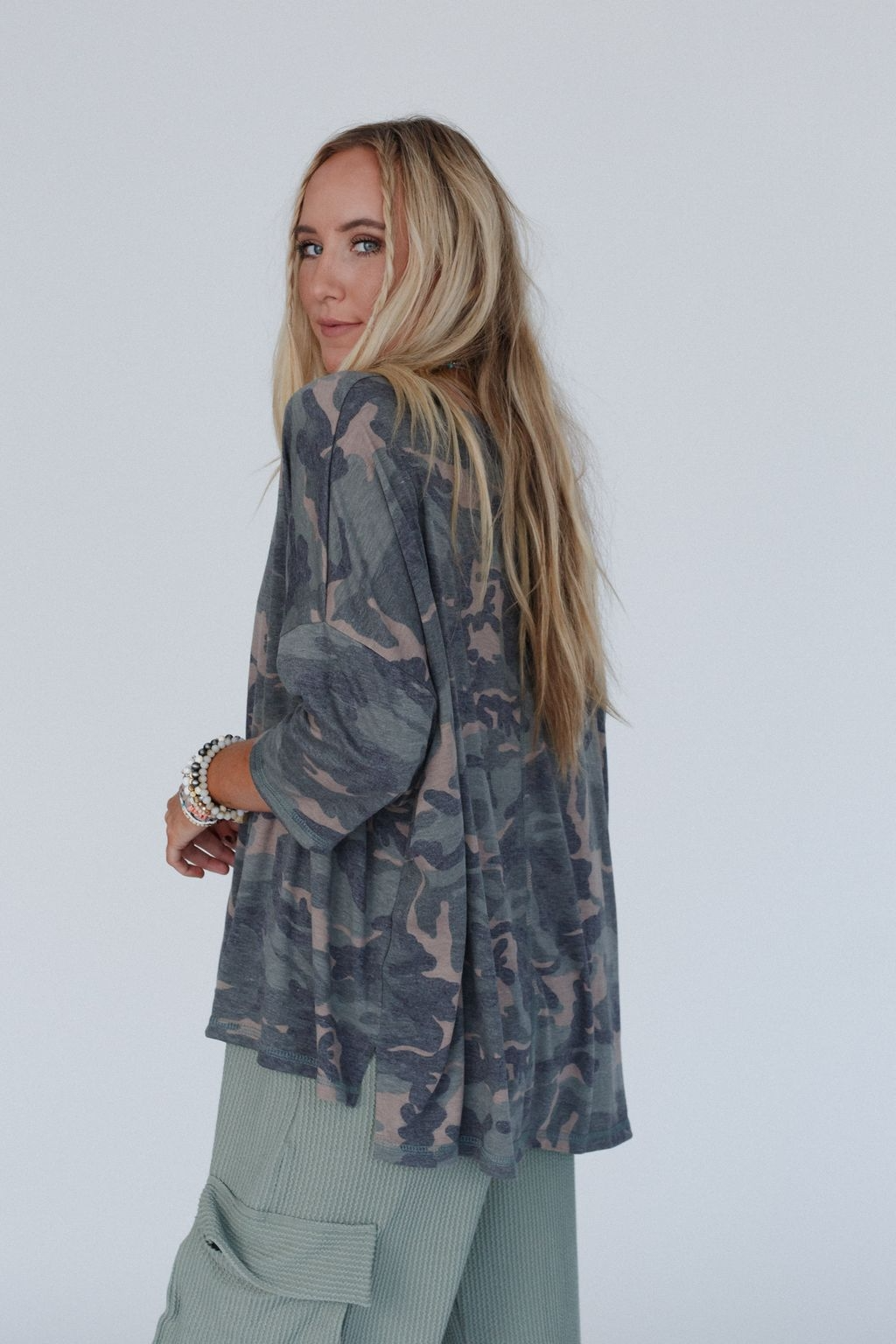 Country Girl Camo Boho Top - Preorder