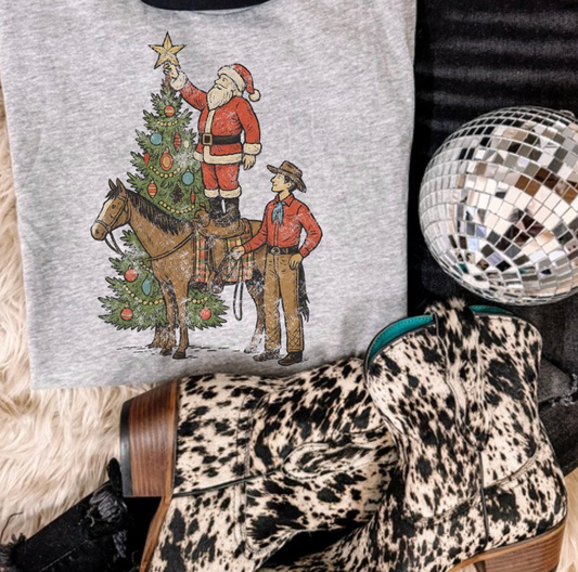 Santa Cowboy Christmas (Under $20) Tee
