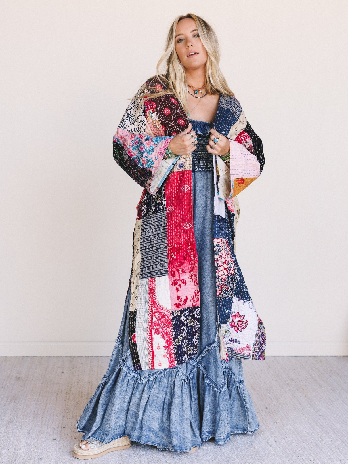 One-Of-A-Kind Stargazer Quilted Kimono - Preorder