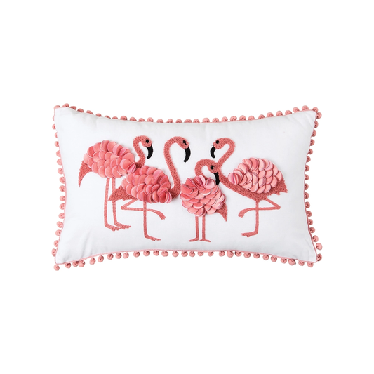 Blush & Bloom Flamingo Pillow - 1