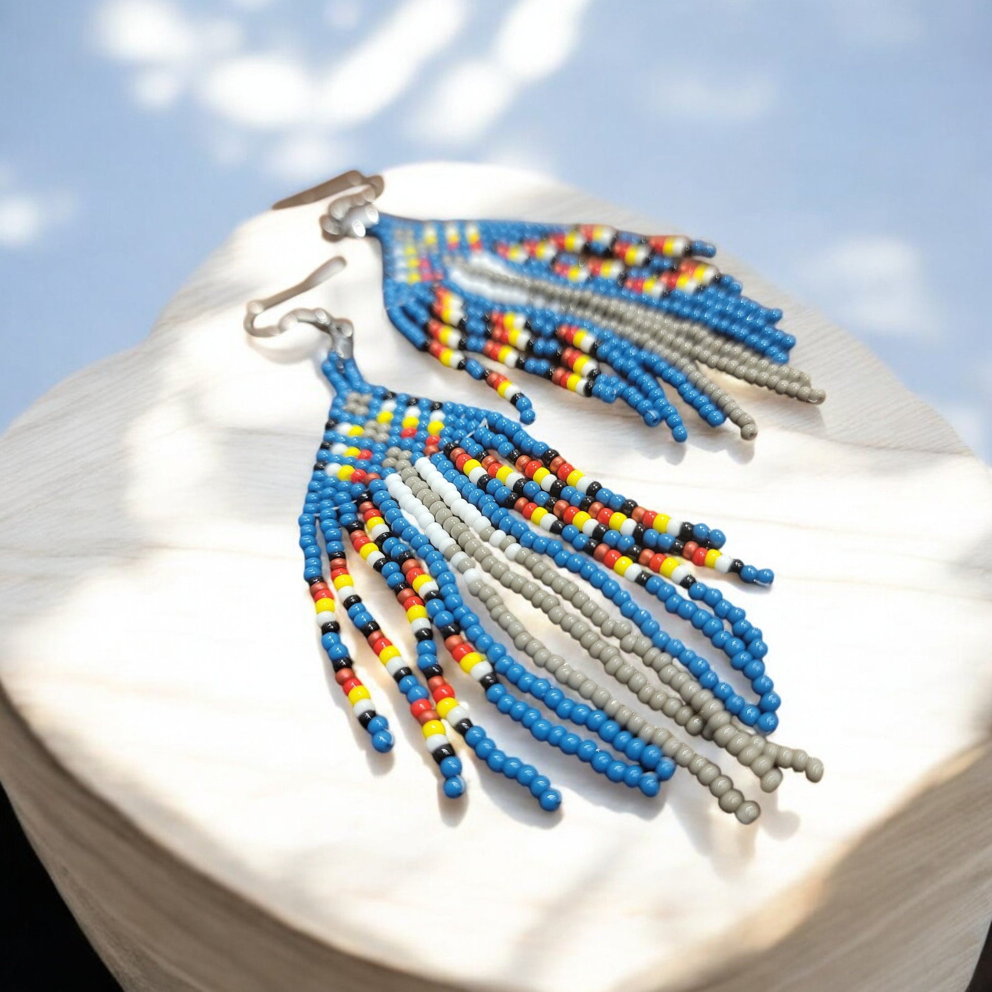 Beaded Fringe Earrings - 2