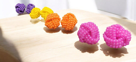 Beaded Knot Studs - 1