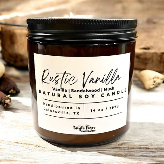 Rustic Vanilla Soy Candle - 1