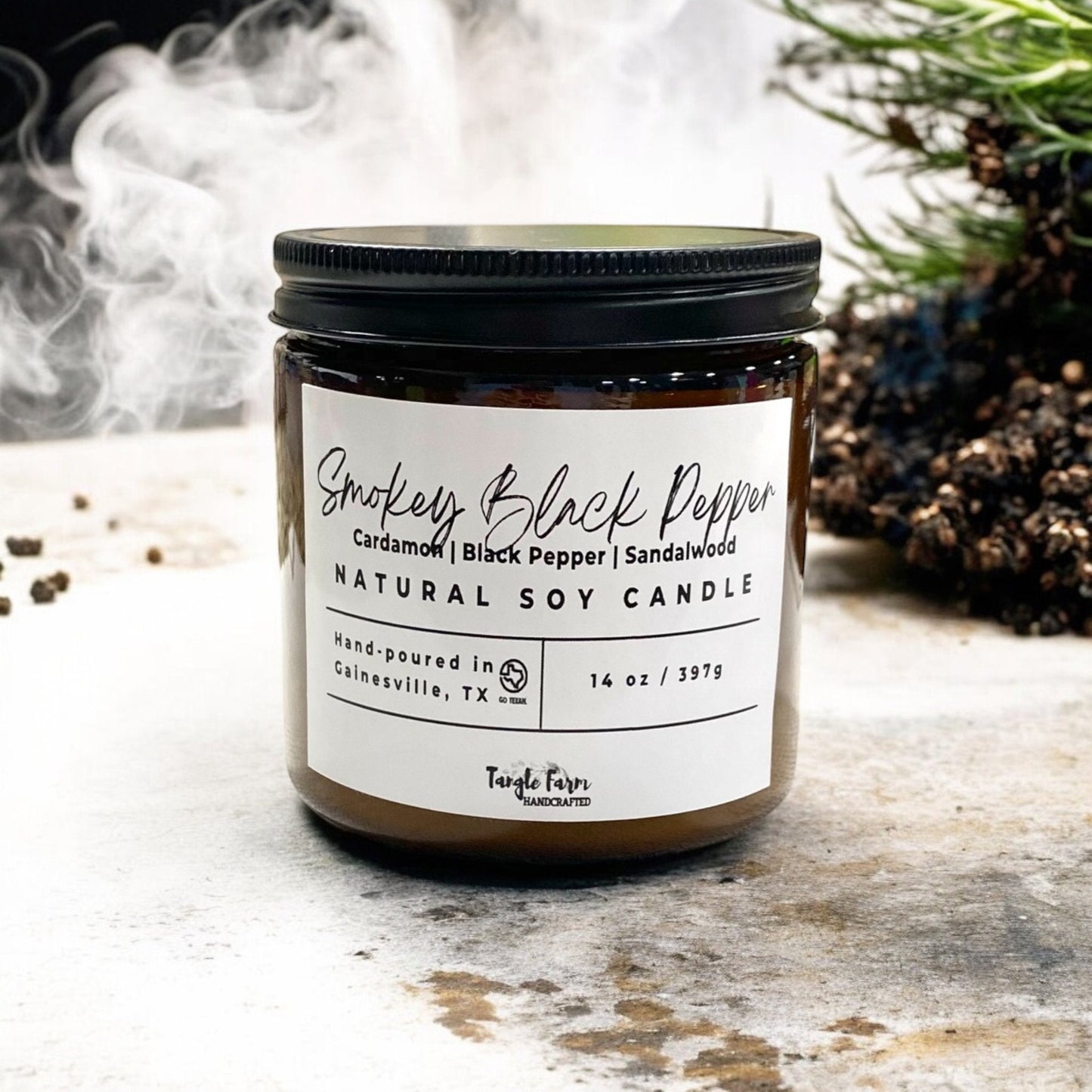 Smokey Black Pepper Soy Candle - 1