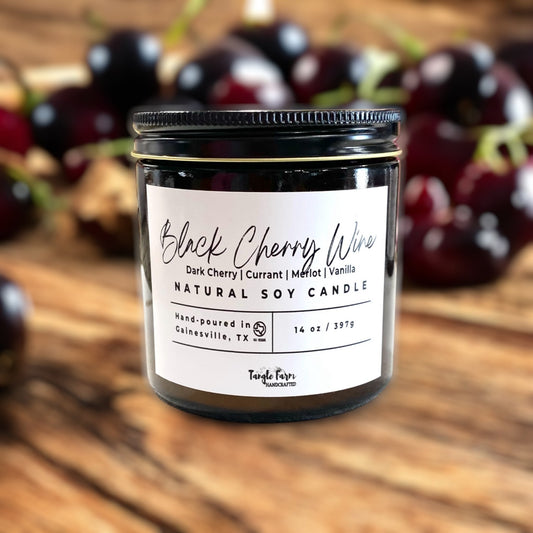 Black Cherry Wine Soy Candle - 1