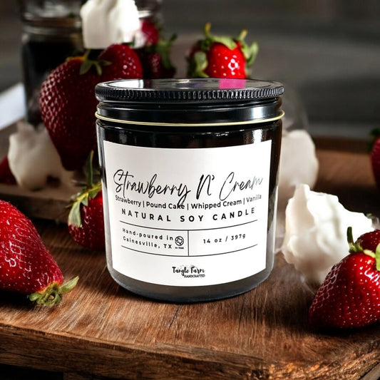 Strawberry N' Cream Soy Candle - 1