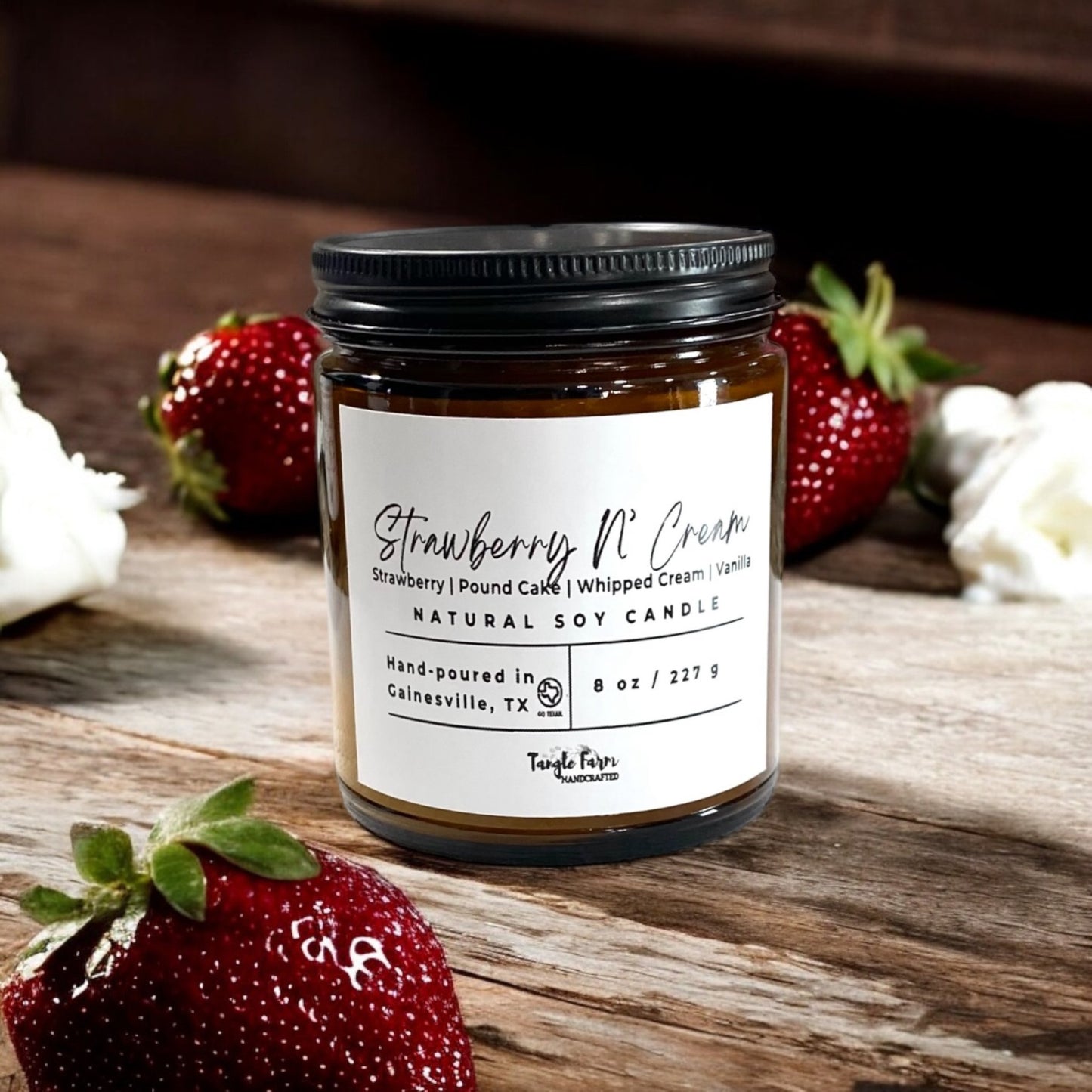 Strawberry N' Cream Soy Candle - 2