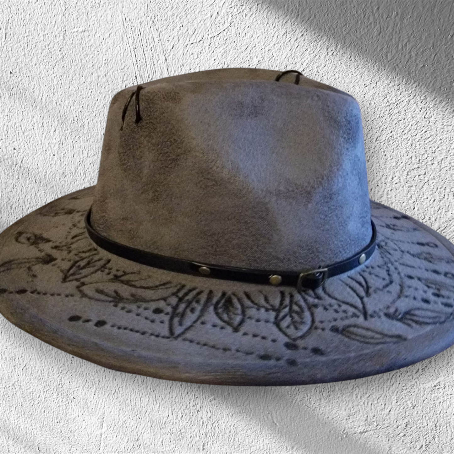 Dreamcatcher/Mandala Burned Fedora Hat - 5