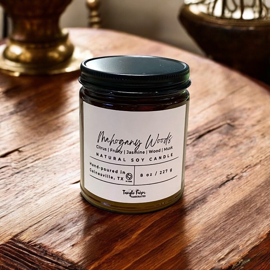 Mahogany Woods Soy Candle - 2