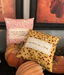 Handcrafted Message Pillow All Things Beautiful