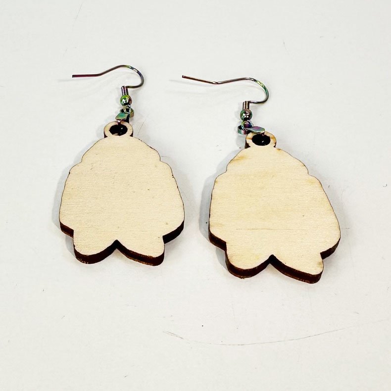 Handmade Wood Dangle Earrings
