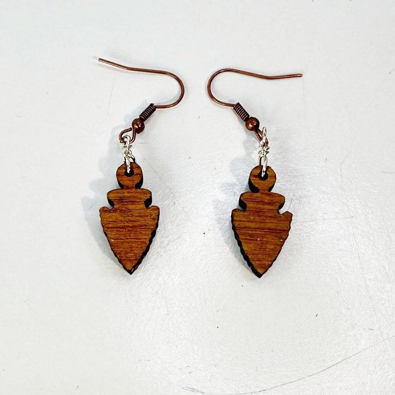 Handmade Wood Dangle Earrings