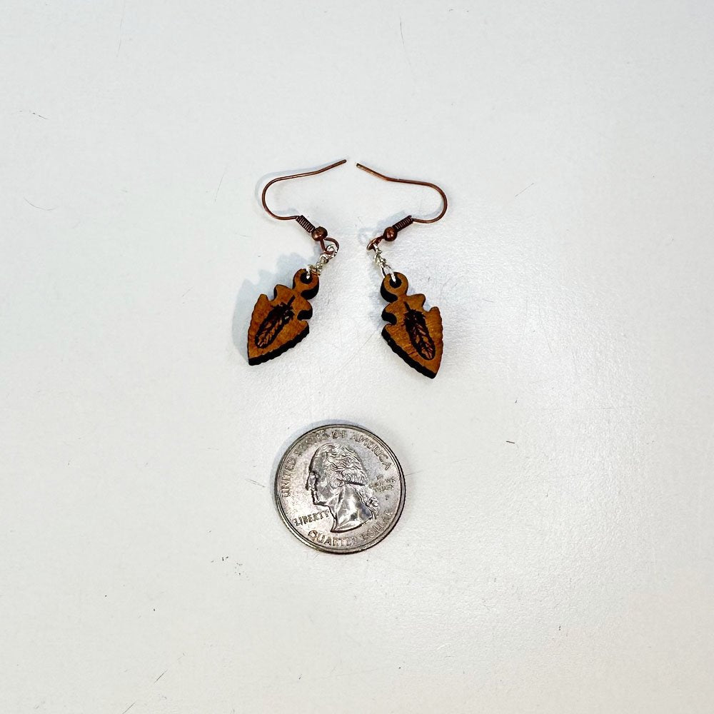 Handmade Wood Dangle Earrings