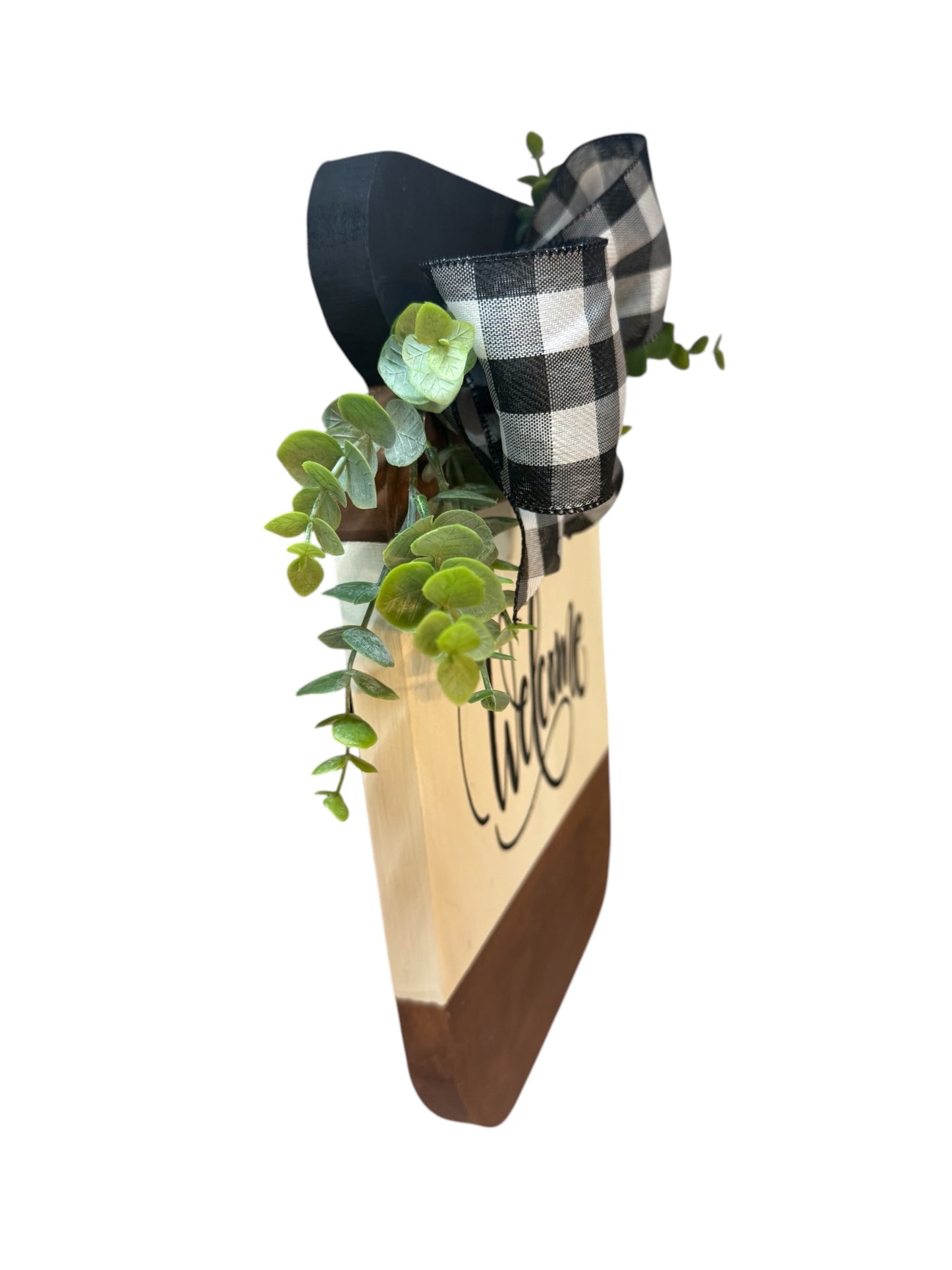 Welcome Wooden Mason Jar
