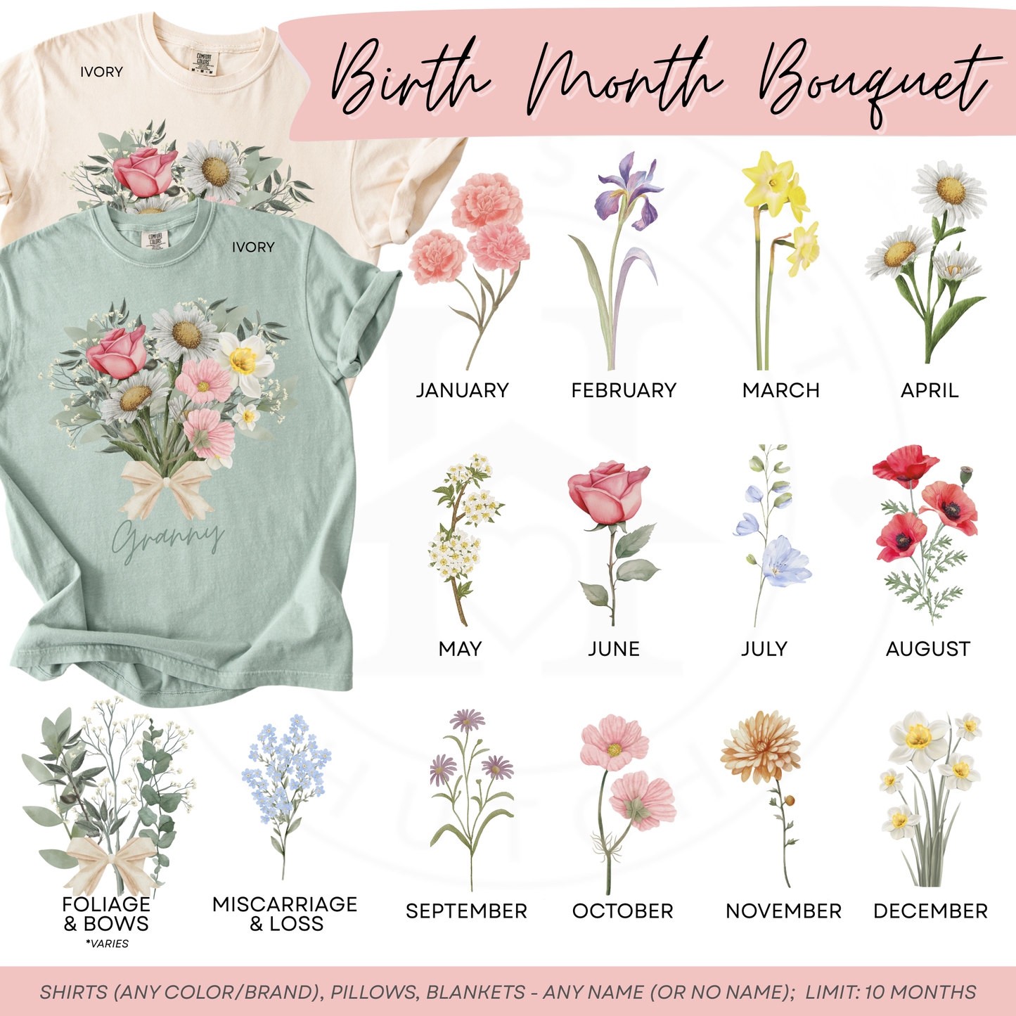 Birth Month Bouquet - Tee