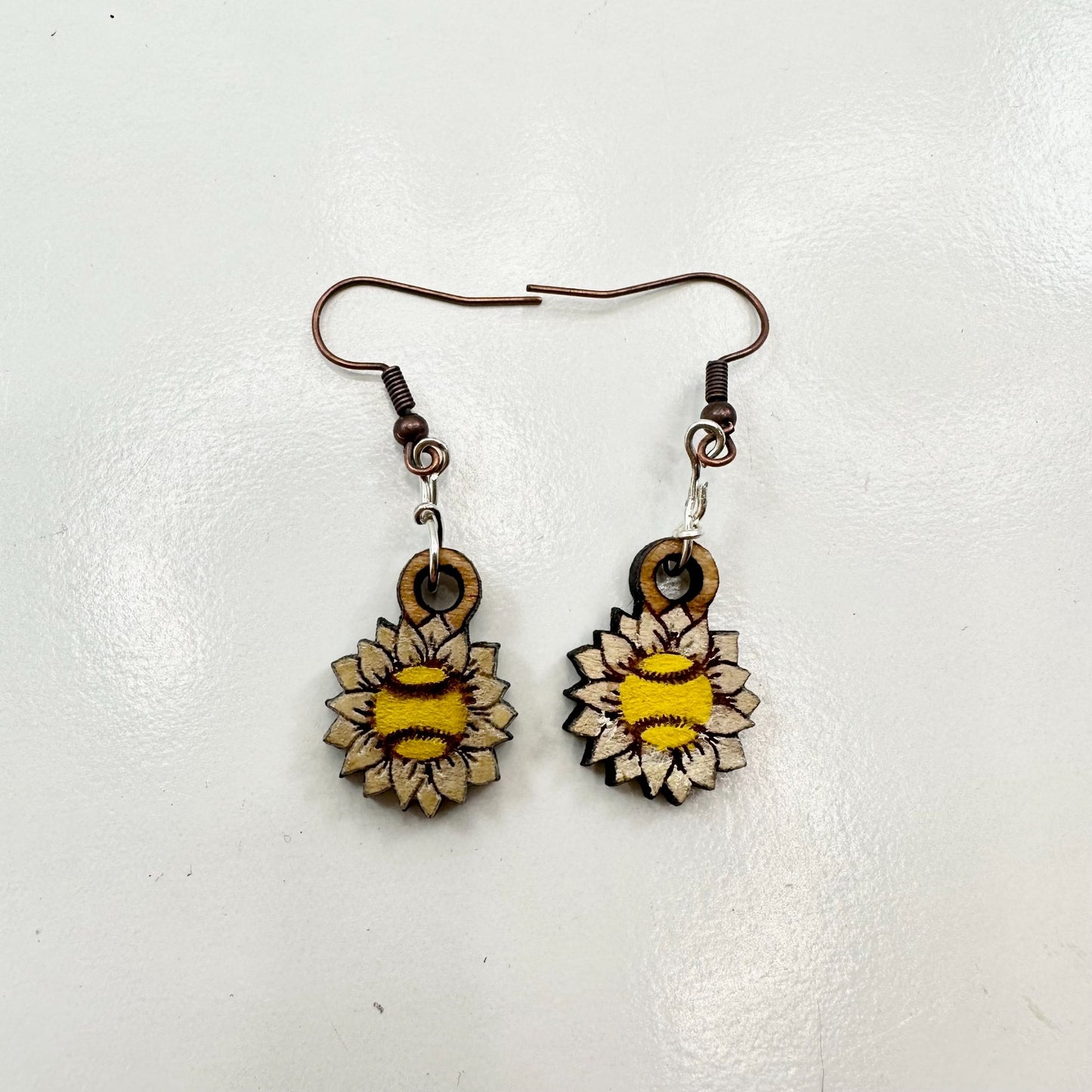 Handmade Wood Dangle Earrings