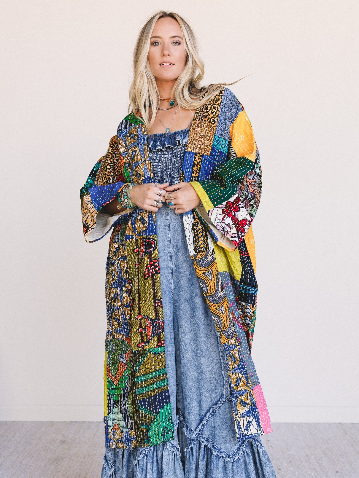 One-Of-A-Kind Stargazer Quilted Kimono - Preorder