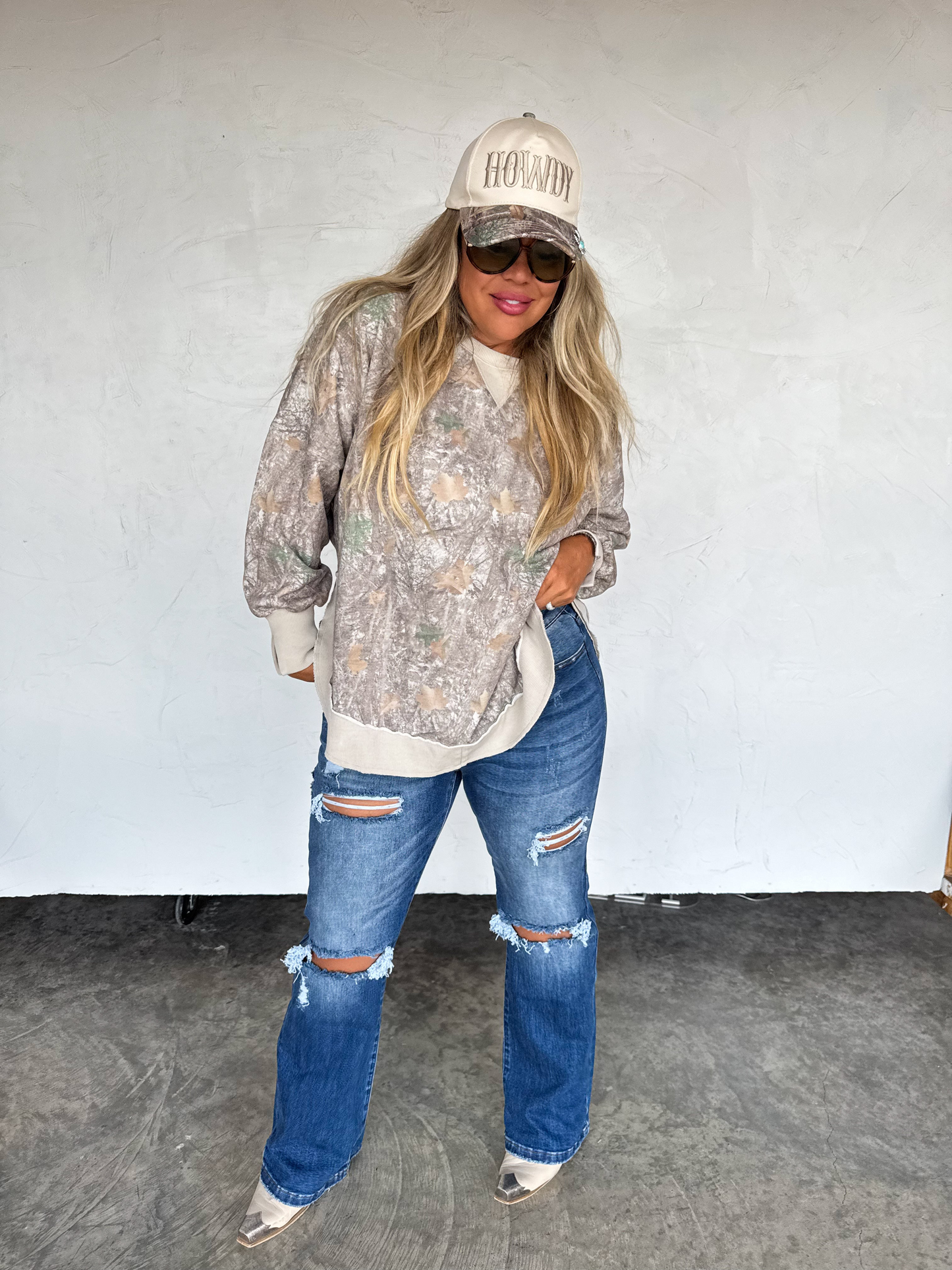 Ashland Straight Leg Distressed Jeans - Blue (Pre-Order)