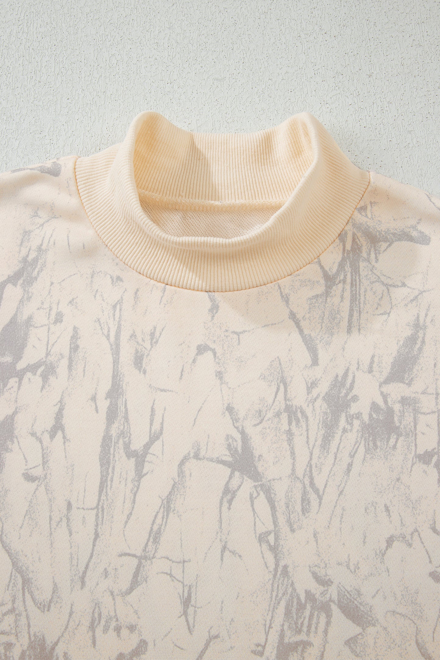 Camo Mock Neck Sweatshirt