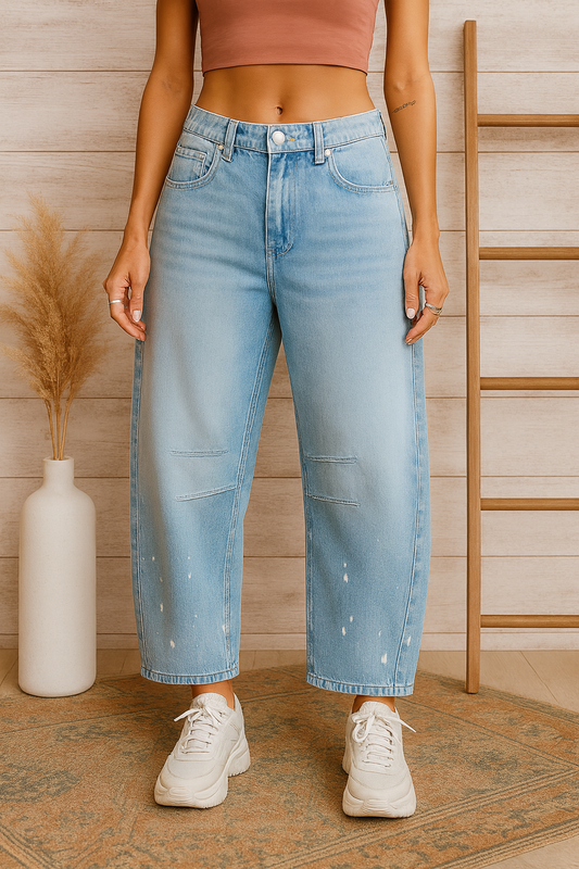 Cloud Nine Boyfriend Barrel Jeans