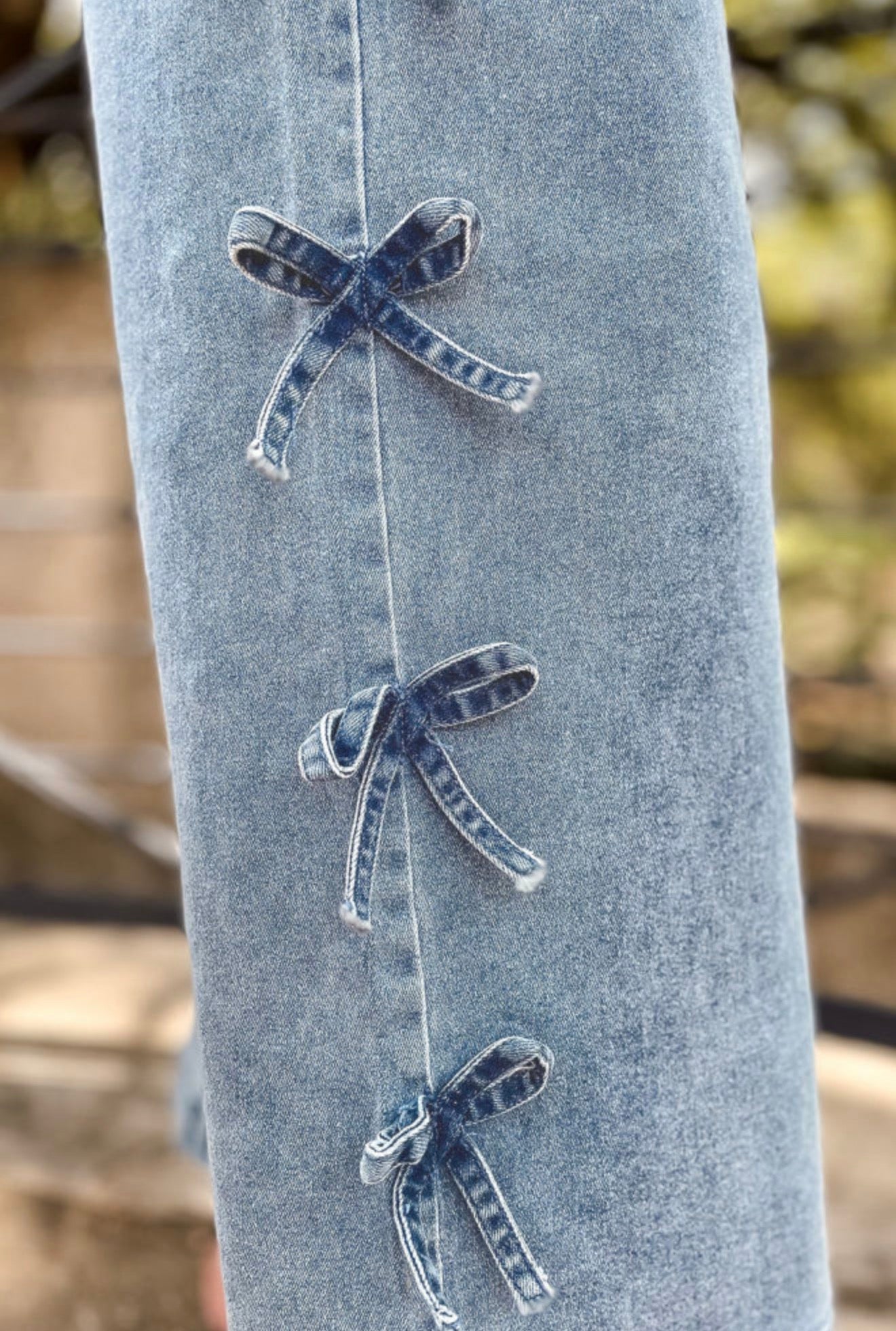 Beau Blue Bow Jeans (Pre-Order)