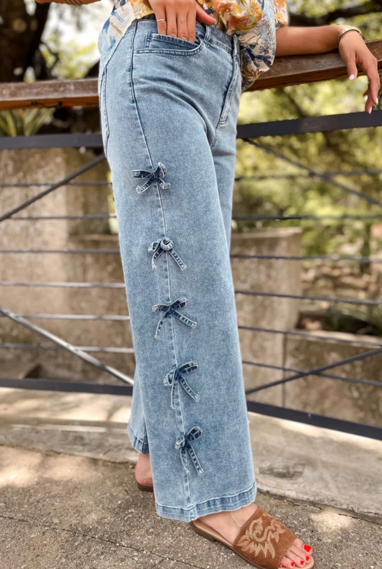 Beau Blue Bow Jeans (Pre-Order)