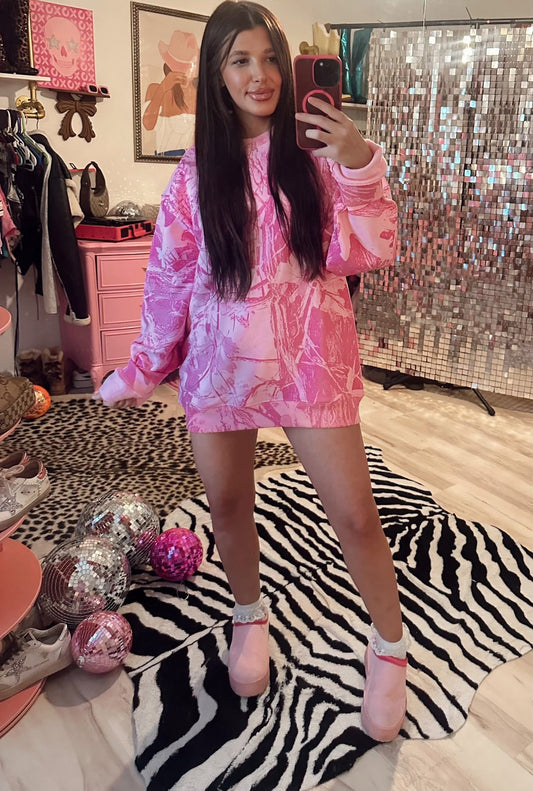 Cotton Candy Camo Crewneck