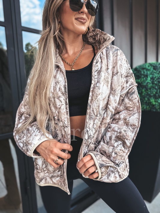 Cozy Cloud Jacket - Dark Camo - Birdie (Preorder)