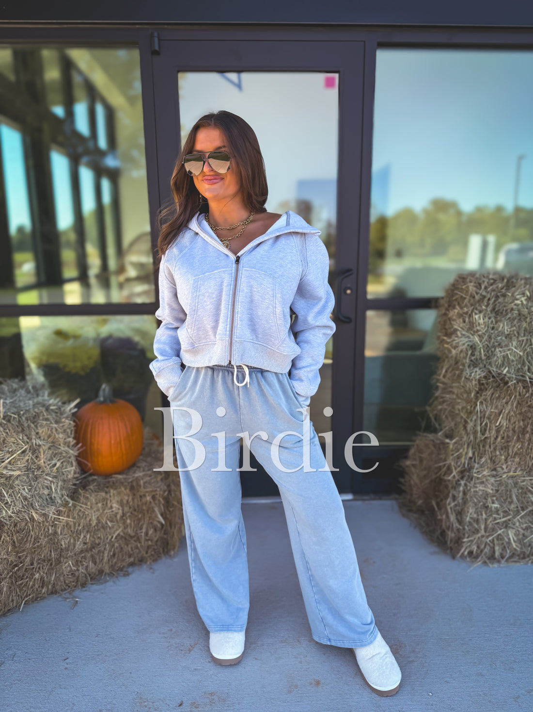 Washed Denim Lounge Pants - Birdie (Preorder)