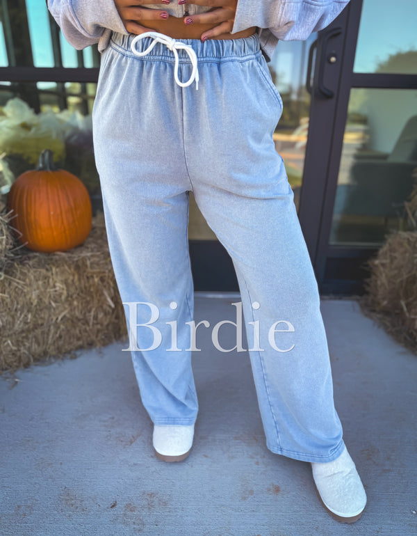 Washed Denim Lounge Pants - Birdie (Preorder)