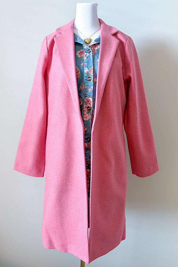 Juliette Pink Mid-Length Coat (Pre-Order)