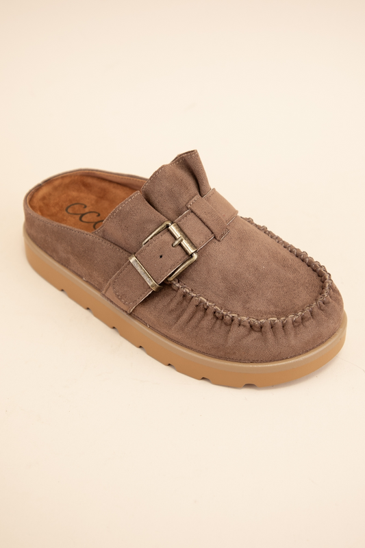 Slip-On Moccasin Mule Slide (Mocha) - Preorder