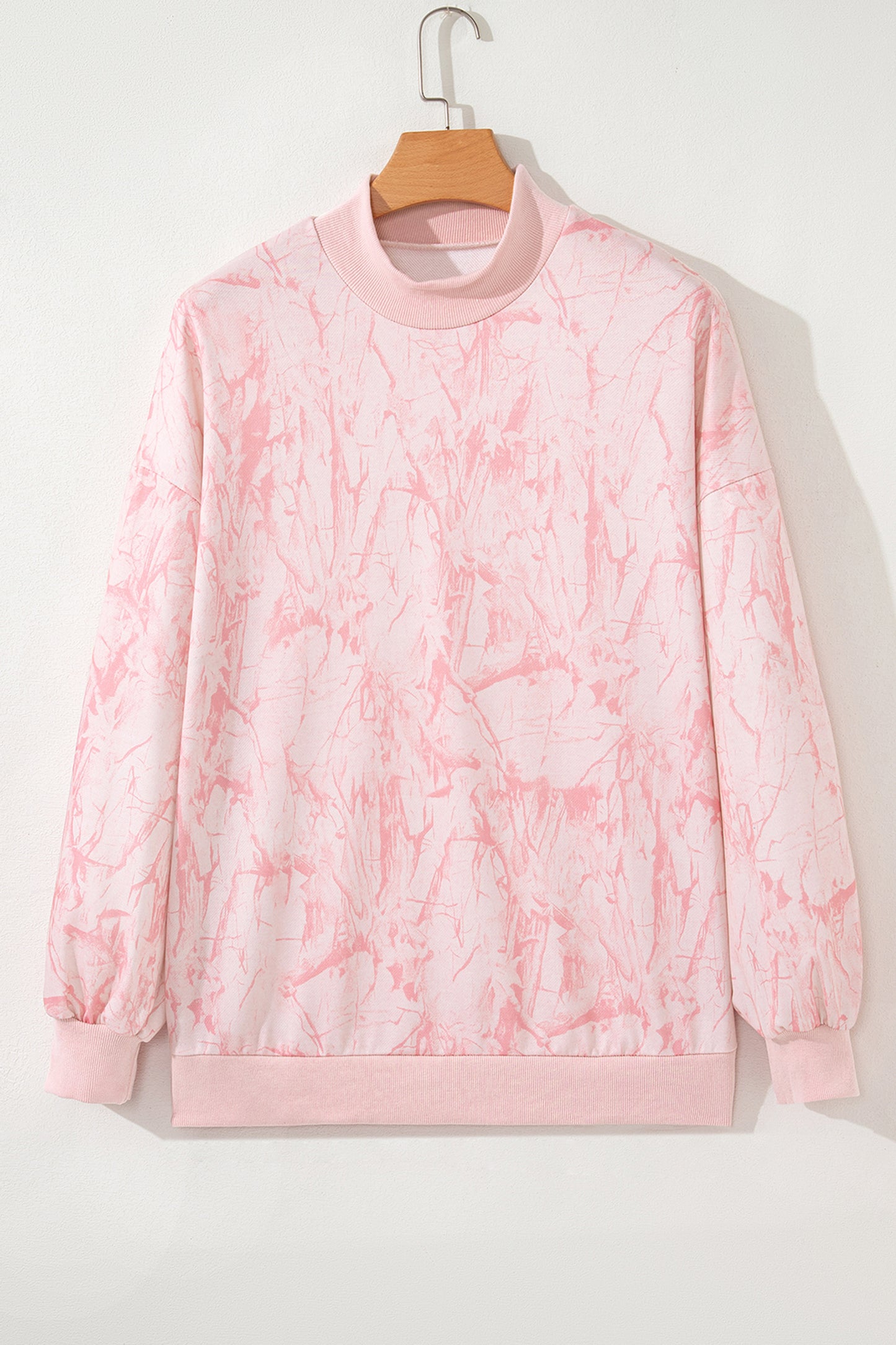 Pink Camo Mock Neck Sweatshirt