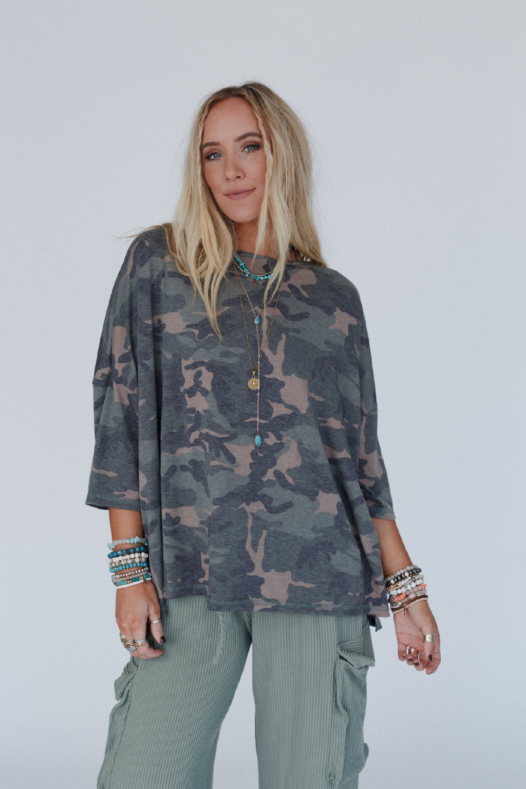 Country Girl Camo Boho Top - Preorder