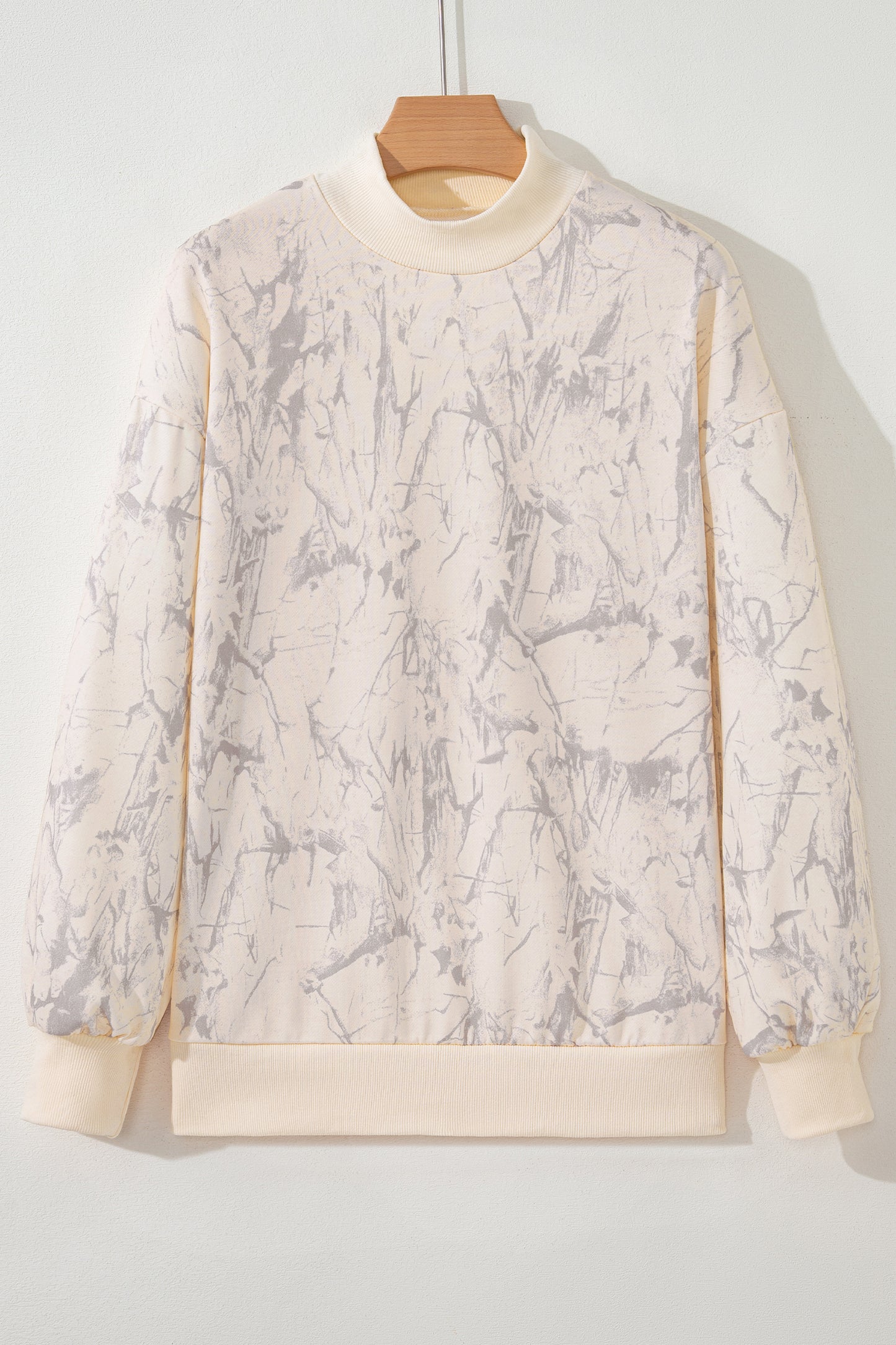 Camo Mock Neck Sweatshirt