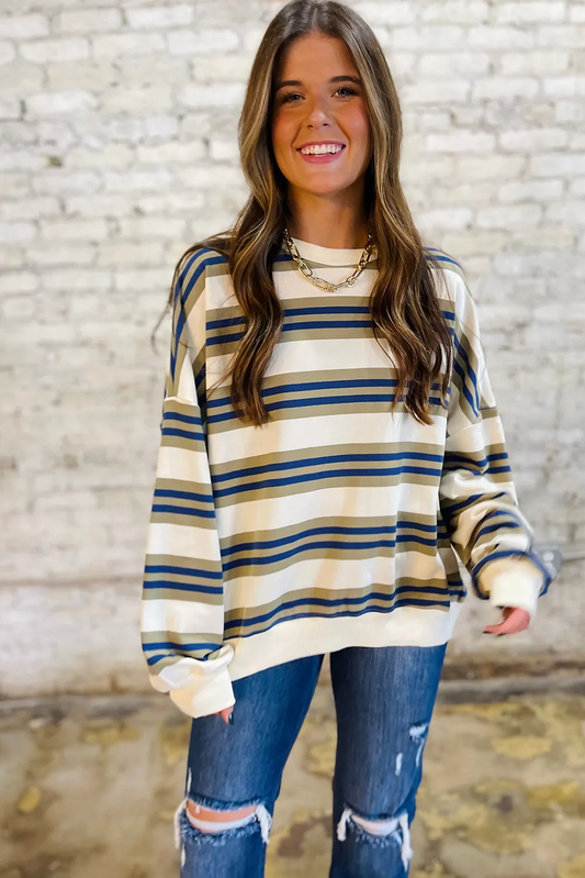 Khaki Line Crew Pullover
